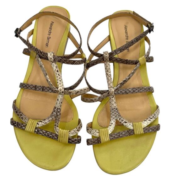 Alexandre Birman snakeskin sandals Sz 10 - Picture 1 of 5